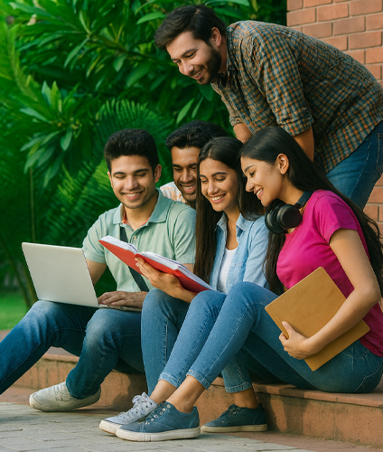 Students learning and discussing